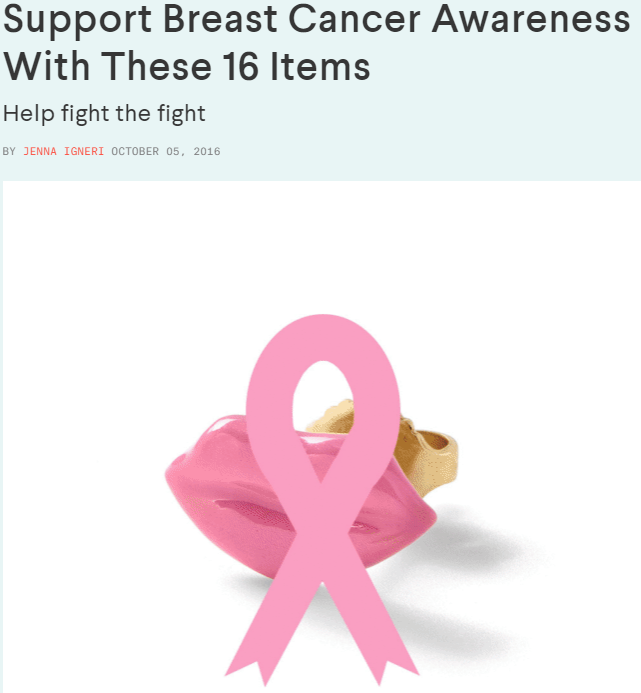 Nylon: Support Breast Cancer Awareness