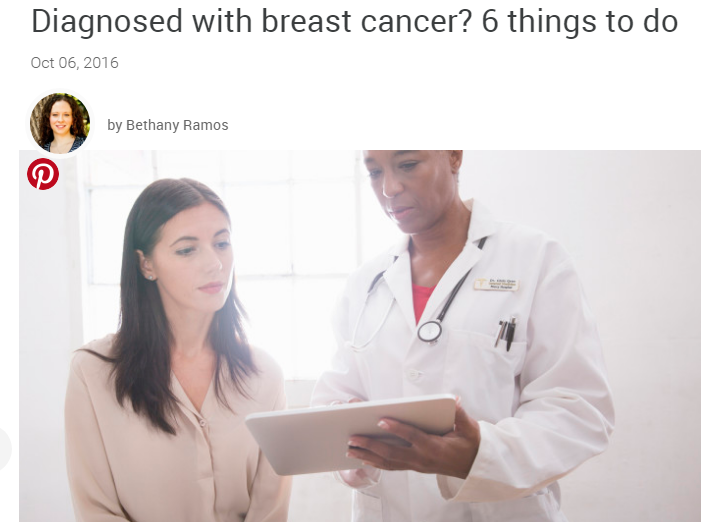 SheKnows: Diagnosed with breast cancer? 6 things to do