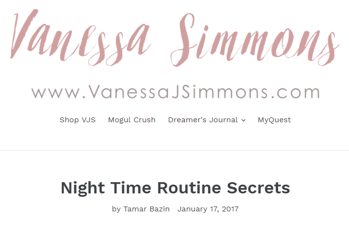 Vanessa Simmons: Night Time Routine Secrets