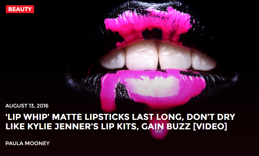 Inquisitr: 'Lip Whips' Matte Lipsticks Last Long, But Don't Dry Like Kylie Jenner's Lip Kits